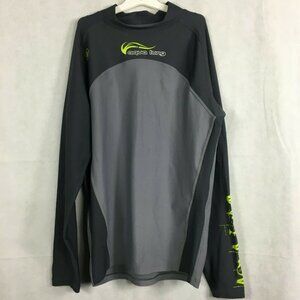 Aqua Lung Men's Gray Long Sleeve Rash Guard Swim Surf Top Size Large
